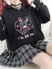 2023 Anime Kpop Kawaii Sweatshirt Women Harajuku Plaid Skirts Gothic Punk Alt Hoodies Cartoon Print Aesthetic Grunge Emo T Shirt