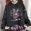 2023 Anime Kpop Kawaii Sweatshirt Women Harajuku Plaid Skirts Gothic Punk Alt Hoodies Cartoon Print Aesthetic Grunge Emo T Shirt