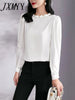 2023 Autumn And Winter Shirt Women's Long-Sleeved Stand-Up Collar Pullover Loose And Elegant Temperament Top Shirt