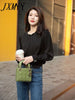 2023 Autumn And Winter Shirt Women's Long-Sleeved Stand-Up Collar Pullover Loose And Elegant Temperament Top Shirt