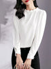2023 Autumn And Winter Shirt Women's Long-Sleeved Stand-Up Collar Pullover Loose And Elegant Temperament Top Shirt