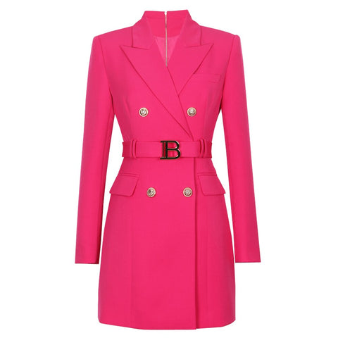 2023 Autumn And Winter Slim Long-sleeved Temperament Commuter Suit Dress Celebrity Net Red Jacket Top Women's Blazer