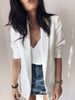2023 Autumn Long-sleeved Blazers Coats Women's Solid Color Double-pocket Lapel Jacket Blazer Feminino