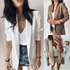 2023 Autumn Long-sleeved Blazers Coats Women's Solid Color Double-pocket Lapel Jacket Blazer Feminino