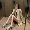2023 Autumn Loose Blazer Women's Single Breasted Pocket Office Blazer Long Sleeve Casual Korean Korean Jacket Blazer