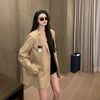 2023 Autumn Loose Blazer Women's Single Breasted Pocket Office Blazer Long Sleeve Casual Korean Korean Jacket Blazer