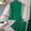 2023 Autumn Formal Ladies Green  Blazer Women Business Suits with Sets Work Wear Office Uniform Large Size Skirt Jacket