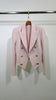 2023 Autumn  Women Pink Double Breasted Blazer jJacket Ladies Chic  Coat Ddxgz2v 8.16
