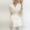 2023 Autumn Blazer Suit Jacket Female Solid Color Korean Temperament Double-breasted Slim Suit Jacket Female JD2063