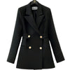 2023 Autumn Blazer Suit Jacket Female Solid Color Korean Temperament Double-breasted Slim Suit Jacket Female JD2063
