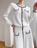 2023 Autumn Winter  Knitted Matching Skirt Two Piece Set