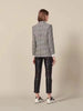 2023 Autumn Winter Houndstooth Wool Blazer Office Lady Classic French Plaid Jacket One Button Straight Fit Slim Blazer Top