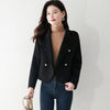 2023 Autumn Winter Women's Clothing Korean Lady Graceful Wool and Blends Suit Jacket Solid Double Button Outerwear