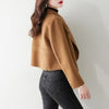 2023 Autumn Winter Women's Clothing Korean Lady Graceful Wool and Blends Suit Jacket Solid Double Button Outerwear
