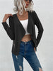 2023 Autumn/Winter Women's Temperament Solid Color Zipper Lapel Loose Casual Long Sleeve Suit Jacket