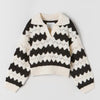 2023 Autumn Winter Striped Pullover Women Knitted Sweater Long Sleeve Chic Tops Preppy Style Casual Loose Sweaters Female Jumper