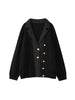 2023 Autumn Winter Women Casual Fake Two Piece Set Patchwork Single Breasted Lapel Collar Lazy Knitted Cardigan Loose Sweater