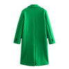 2023 Autumn Winter Women Solid Long Woolen Jackets Coat Double Breasted Thicken Long Sleeve Vitnage Overcoat Outwear