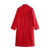 2023 Autumn Winter Women Solid Long Woolen Jackets Coat Double Breasted Thicken Long Sleeve Vitnage Overcoat Outwear
