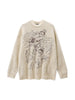 2023 Autumn Winter Women's Harajuku Sweater Casual Loose O-neck Print Basic Oversized Jumper Emo Hip Hop Vintage Knitted Jumpers