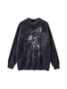 2023 Autumn Winter Women's Harajuku Sweater Casual Loose O-neck Print Basic Oversized Jumper Emo Hip Hop Vintage Knitted Jumpers