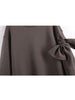 2023 Autumn Woman's Kawaii Bow Hoodies Oversize Female Crew Neck Coffee Loose Solid Casual Warm Women Long Sleeve Sweatshirts