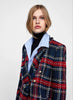 2023 Autumn Women's Plaid Blazer Female Vintage Suits Jacket Top Sets
