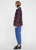 2023 Autumn Women's Plaid Blazer Female Vintage Suits Jacket Top Sets