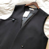 2023 Autumn Women's Vest Suit Sleeveless Waistcoat Korean Loose Casual