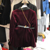 2023 Autumn and Winter Long Velvet Blazer Women High Street Suit Jacket with Running Bag Business Lady Coats Overcoat