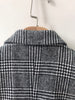 2023 Autumn and Winter Plaid Jacket Office Lady One Button Wool Blended Blazer