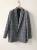 2023 Autumn and Winter Plaid Jacket Office Lady One Button Wool Blended Blazer