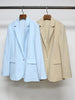 2023 Autumn and Winter Solid Color Suit Collar Single Button Women Long-sleeved Loose Casual Suit Jacket