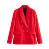 2023 Autumn women's temperament loose and slim double breasted casual and versatile suit jacket