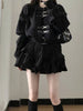 2023 Black Knitted Gothic Cardigan Women Cool Punk Loose Sweater 90s Grunge Jacket Casual All Match Harajuku Y2k Aesthetic Tops