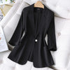 2023 Black Thin Women Suit Jacket Summer Half Sleeve White Slim Female Blazers Elegant Chic Women Blazer Coat
