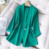 2023 Black Thin Women Suit Jacket Summer Half Sleeve White Slim Female Blazers Elegant Chic Women Blazer Coat