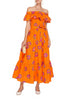 2023 Boho Maxi Dress Women Off The Shoulder Ruffle Floral Print Sashes Summer A-Line Big Swing Long Dress for Women