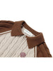 2023 Brown Knitted Women Sweater Shrugs Cropped Top Full Sleeve 90s Y2K Knitwear Pullover Sexy Autumn Winter High Street Outwear