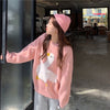 2023 Cartoon Duck Letter Sweater Casual O Neck Loose Knitted Jumpers Female Korean Autumn Winter Long Sleeve Pullover Women 90s