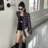 2023 Chiffon Loose Long Sleeve Printed Casual Ladies Blazer