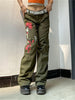 2023 Cyber Y2k Techwear Pants Hippie Cargo Trousers Big Pockets Army Print Denim Streetwear Grunge Vintage Jeans Gothic Korean