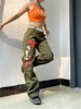 2023 Cyber Y2k Techwear Pants Hippie Cargo Trousers Big Pockets Army Print Denim Streetwear Grunge Vintage Jeans Gothic Korean