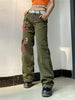 2023 Cyber Y2k Techwear Pants Hippie Cargo Trousers Big Pockets Army Print Denim Streetwear Grunge Vintage Jeans Gothic Korean
