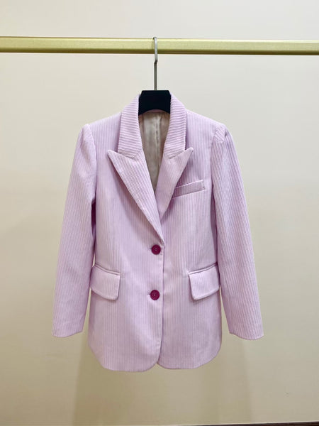 2023 Early Autumn Women's Suit Coats Long-sleeved Velvet Outerwear Simple OL Notched Blazer