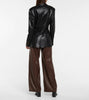2023 Early Spring Eco-friendly Leather Women Suit Jacket Jacket