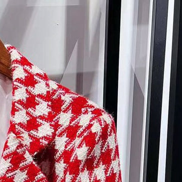 2023 Early Spring Houndstooth Lapel Pocket Women Suit Blazer and Shorts