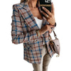 2023 European and American Suit Plaid Jacket