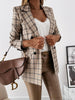 2023 European and American Suit Plaid Jacket