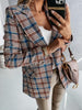 2023 European and American Suit Plaid Jacket